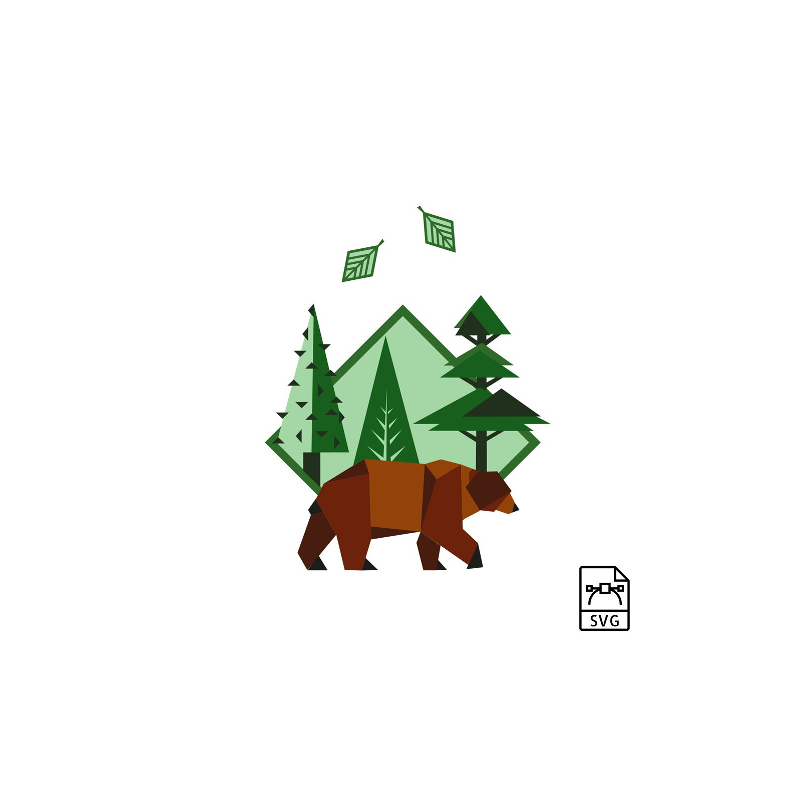 Illustration vectorielle Ours brun